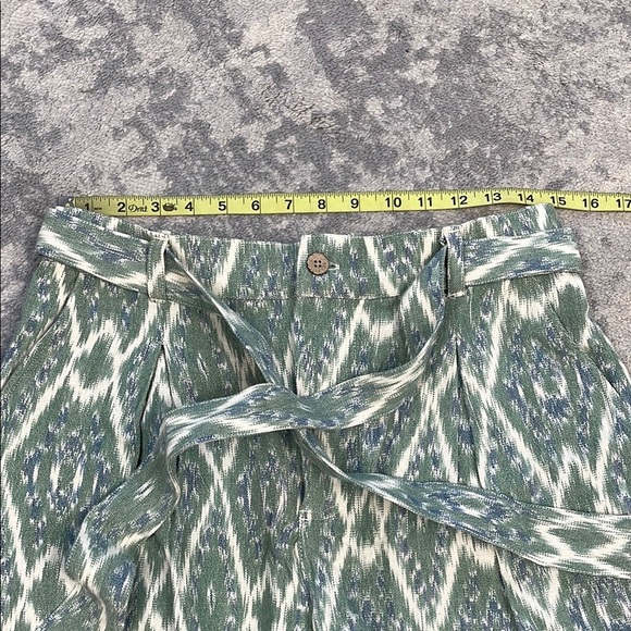 NWT Faherty Isla Short Tuscan Ikat High Rise Paperbag Belted Sz 10 - Picture 8 of 12